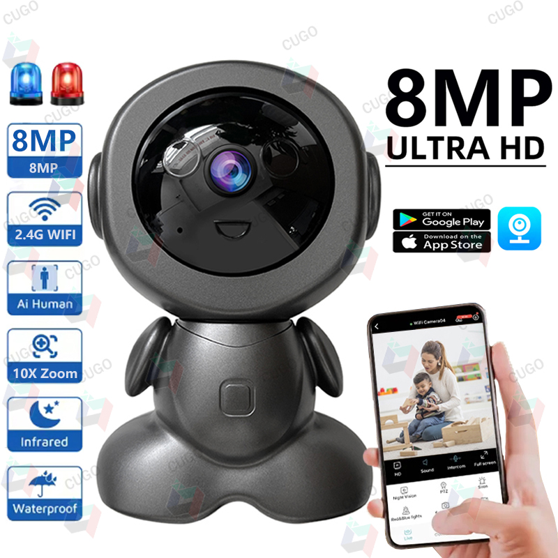 Smart Home Camera Ezviz - 8MP Wifi Surveillance Robotcamera PTZ beveiligingscamera