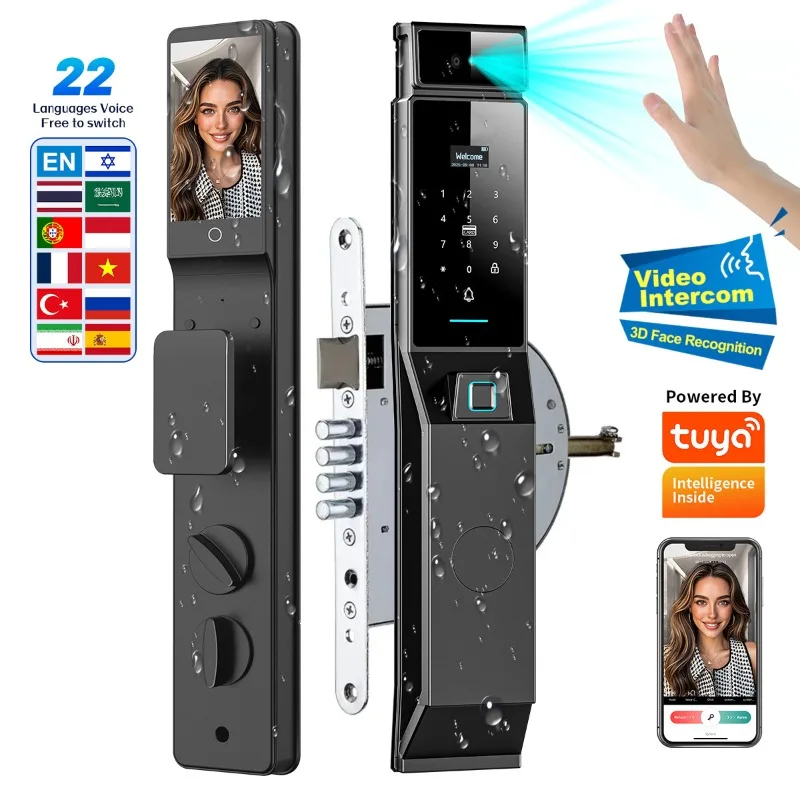 Smart Home Door Lock - IP66 waterdicht slimme deurslot met handpalm-
