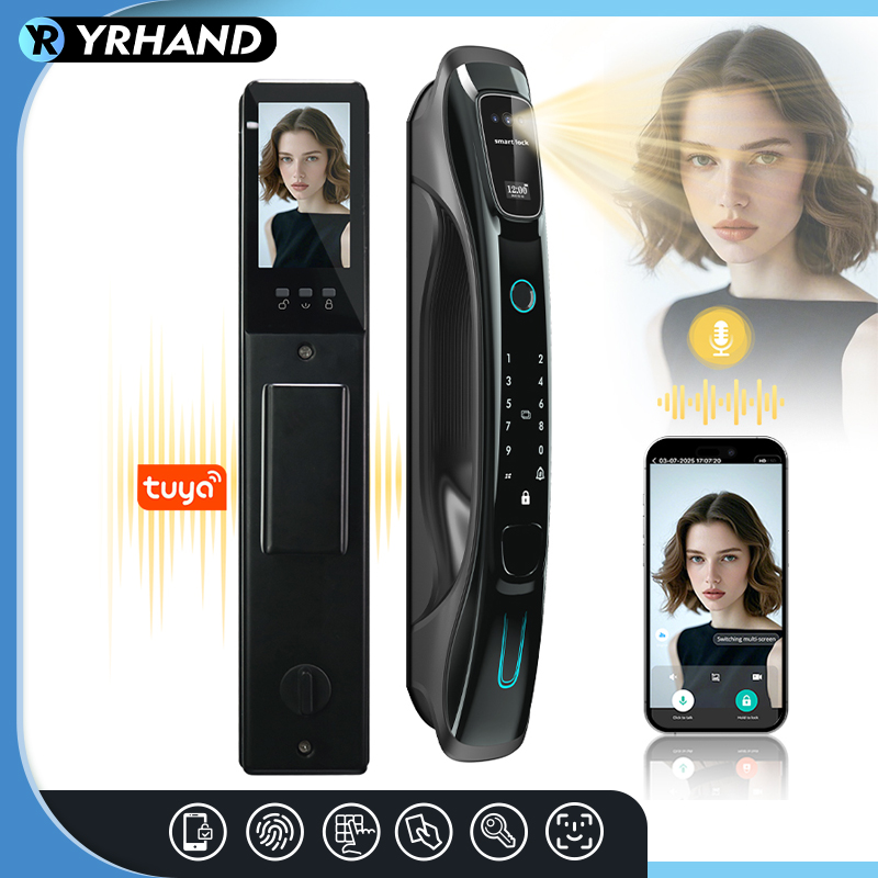 Smart Home Door Lock - Slimme slot met 3D-gezichtsherkenning, handvenen- en