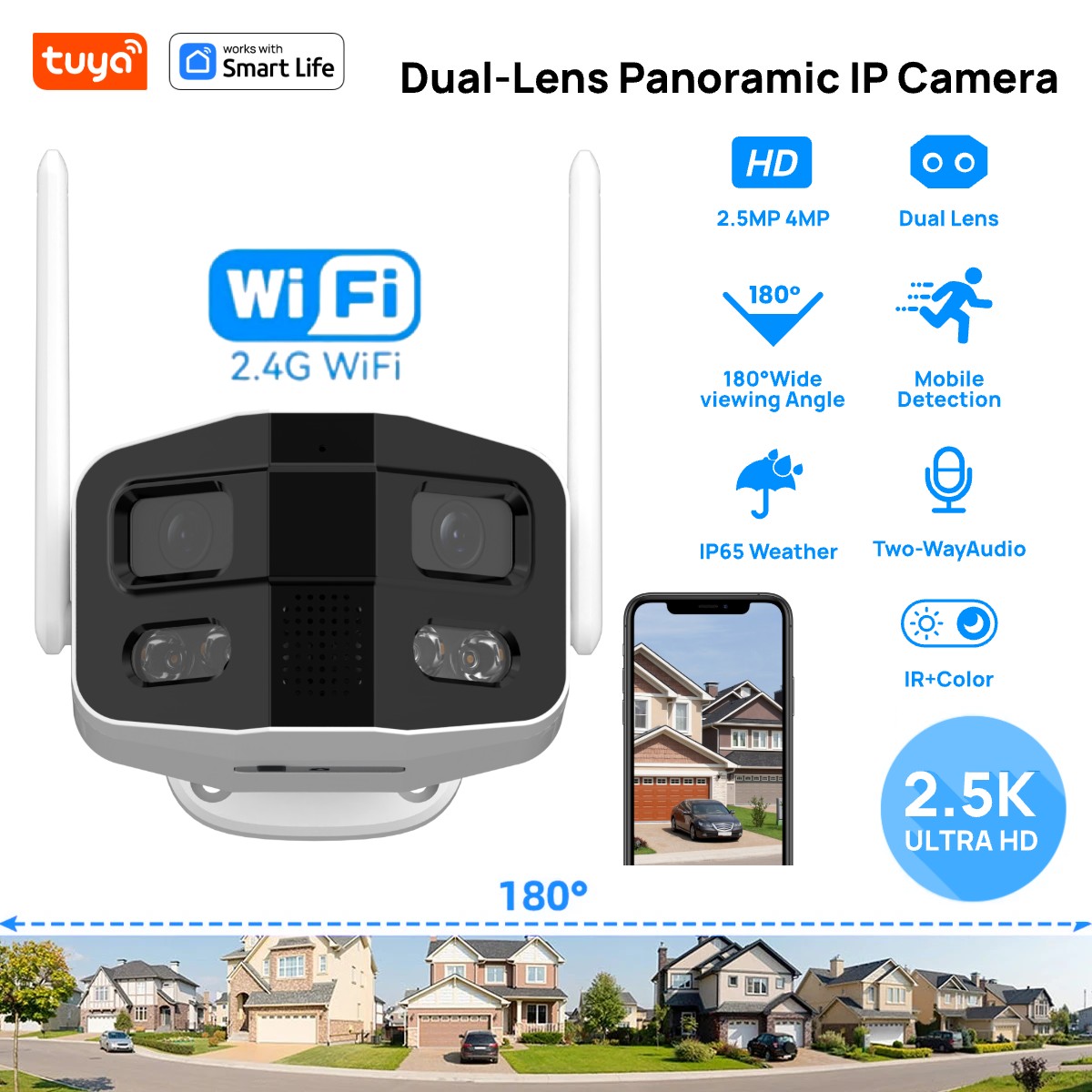 Tuya Smart 4MP 2.5K Dubbele Le - Smart Home Camera Ezviz recensie en prijs